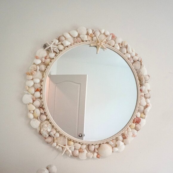 Custom Handmade Seashell Accent Mirror - Picture 3 of 6